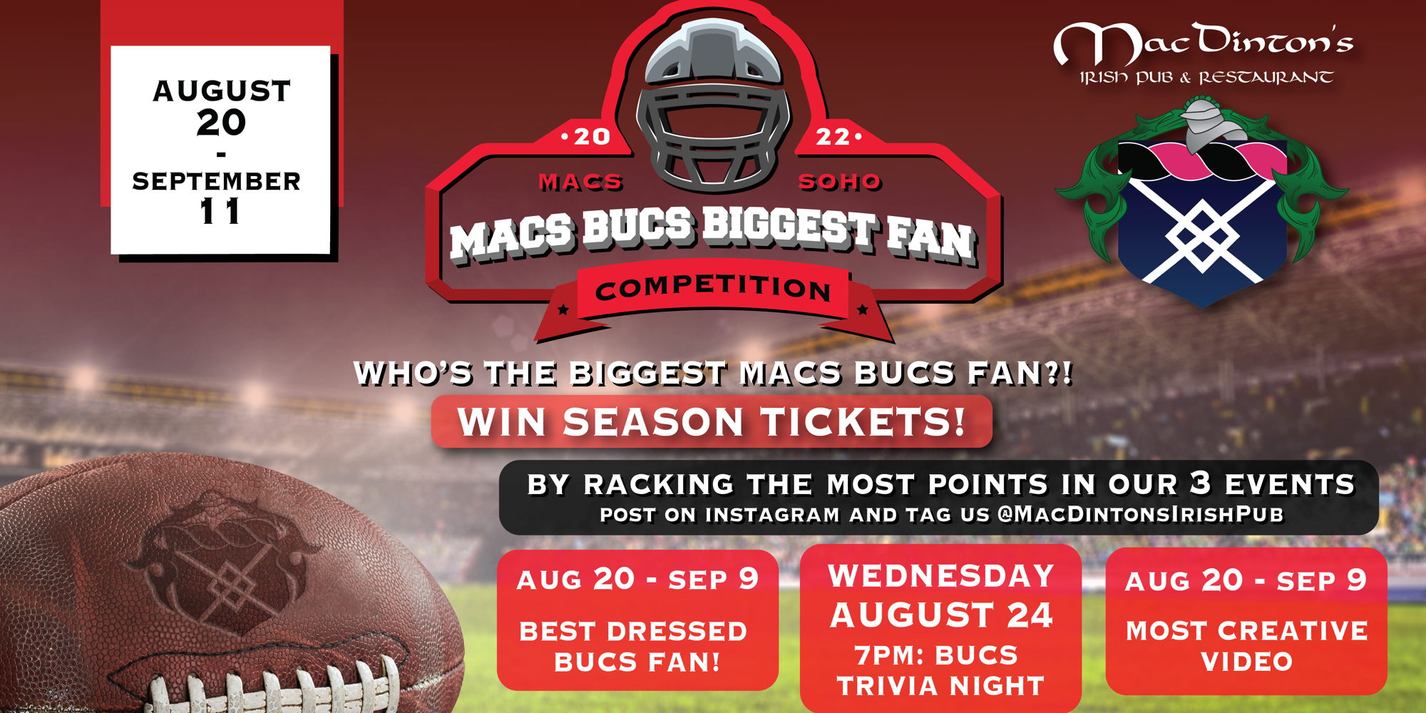 Read more about the article Macs Bucs Biggest Fan Competition!