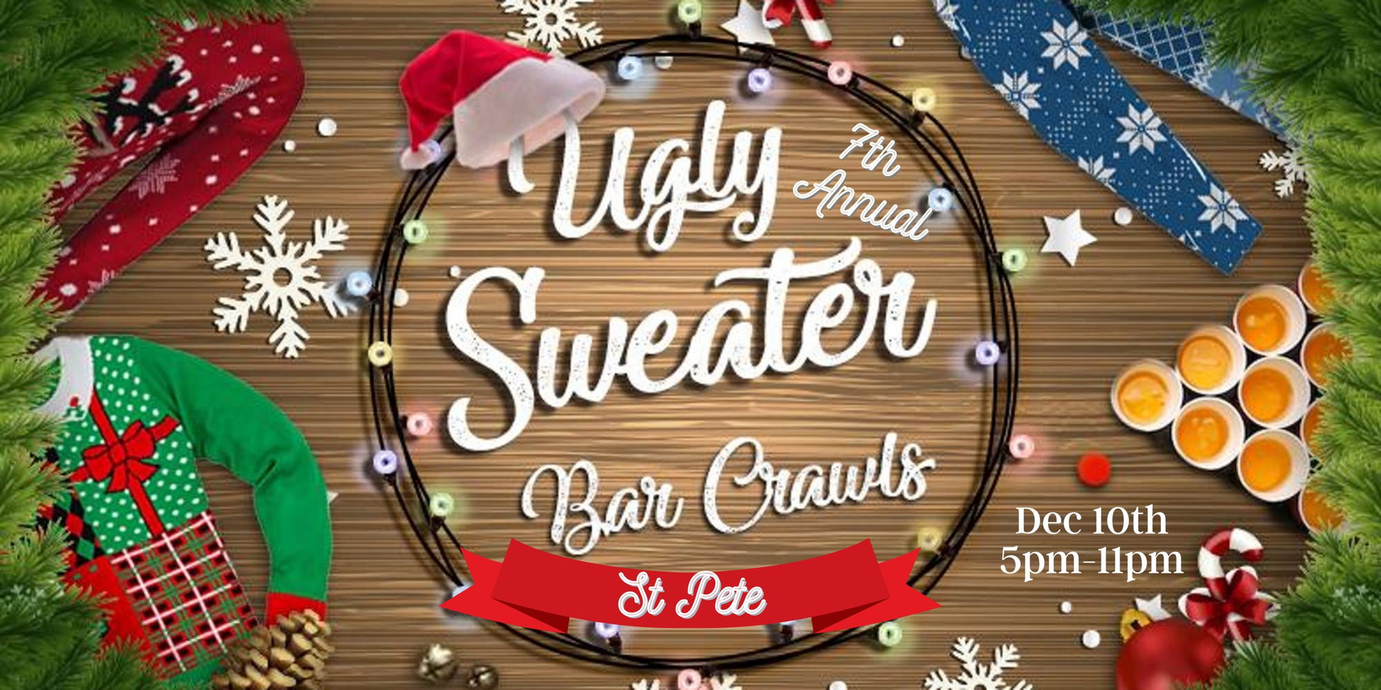 Read more about the article 7th Annual Ugly Sweater Crawl: St. Pete