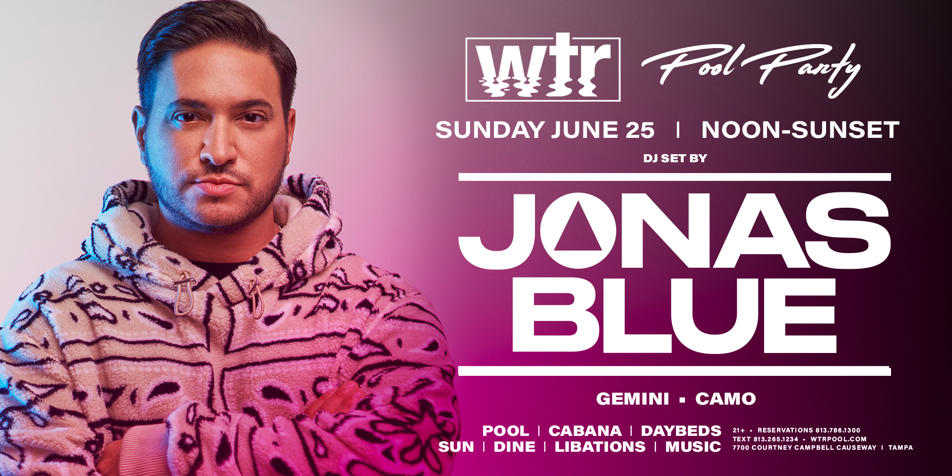 Read more about the article June 25th | Jonas Blue | Pool Party