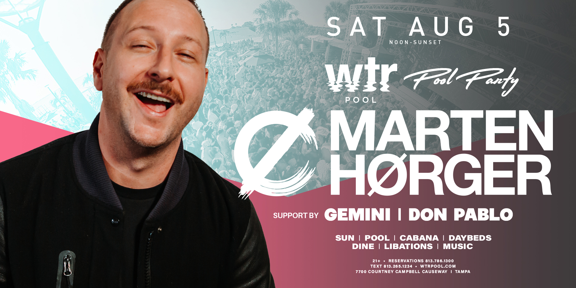 Read more about the article August 5th | Marten Horgar | Pool Party