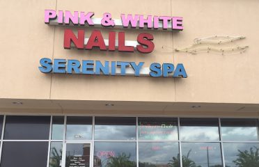 Pink & White Nails Serenity Spa